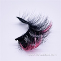 full strip pink sparkle fake eyelashes with glitter